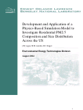 Cover page: Development and Application of a Physics-Based Simulation Model to Investigate Residential PM2.5 Composition and Size Distribution Across the US