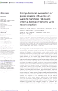 Cover page: Computational evaluation of psoas muscle influence on walking function following internal hemipelvectomy with reconstruction