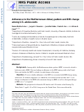 Cover page: Adherence to the Mediterranean dietary pattern and BMI change among US adolescents