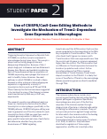 Cover page: Use of CRISPR/Cas9 Gene Editing Methods to Investigate the Mechanism of Trem2-Dependent Gene Expression in Macrophages