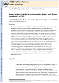 Cover page: Understanding Real-World Implementation Quality and “Active Ingredients” of PBIS