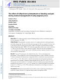 Cover page: The effect of mifepristone pretreatment on bleeding and pain during medical management of early pregnancy loss