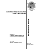 Cover page: Climate Change and Water Supply Reliability