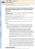 Cover page: Advanced psychometric analysis and the Alzheimer’s Disease Neuroimaging Initiative: reports from the 2011 Friday Harbor conference