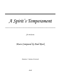 Cover page: A Spirit's Temperament