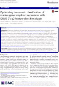 Cover page: Optimizing taxonomic classification of marker-gene amplicon sequences with QIIME 2’s q2-feature-classifier plugin