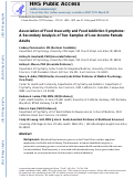 Cover page: Association of Food Insecurity and Food Addiction Symptoms: A Secondary Analysis of Two Samples of Low-Income Female Adults