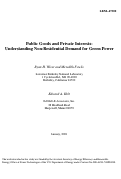 Cover page: Public goods and private interests: Understanding non-residential 
demand for green power