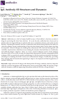 Cover page: IgG Antibody 3D Structures and Dynamics