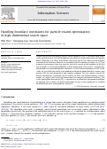 Cover page: Handling boundary constraints for particle swarm optimization in high-dimensional search space