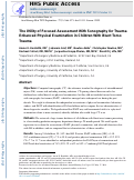 Cover page: The Utility of Focused Assessment With Sonography for Trauma Enhanced Physical Examination in Children With Blunt Torso Trauma.