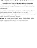 Cover page: A Hybrid Catalyst-Bonded Membrane Device for Electrochemical Carbon Monoxide Reduction at Different Relative Humidities
