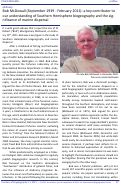 Cover page: obituary: Bob McDowall (September 1939 ‐ February 2011): a key contributor to our understanding of Southern Hemisphere biogeography and the significance of marine dispersal