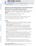 Cover page: Optic Nerve Traction During Adduction in Open Angle Glaucoma with Normal versus Elevated Intraocular Pressure