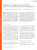 Cover page: Dissociation of estrogen receptor expression and in vivo stem cell activity in the mammary gland