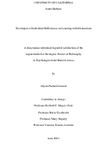 Cover page: The Impact of Individual Differences on Learning with Distractions