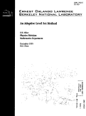 Cover page: An Adaptive Level Set Method