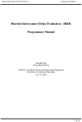 Cover page: Hurwitz Interconnect Delay Evaluation - HIDE: Programmer's Manual