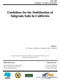 Cover page: Guidelines for the Stabilization of Subgrade Soils in California