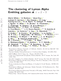 Cover page: The clustering of Lyman Alpha Emitting galaxies at 