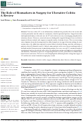 Cover page: The Role of Biomarkers in Surgery for Ulcerative Colitis: A Review.