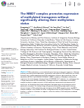 Cover page: The MBD7 complex promotes expression of methylated transgenes without significantly altering their methylation status