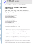 Cover page: Childhood ADHD and Involvement in Early Pregnancy: Mechanisms of Risk.