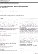 Cover page: Race/ethnic differences in bone mineral densities in older men