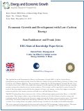 Cover page of Economic Growth and Development with Low-Carbon Energy