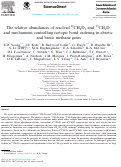 Cover page: The relative abundances of resolved l2CH2D2 and 13CH3D and mechanisms controlling isotopic bond ordering in abiotic and biotic methane gases