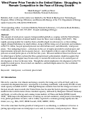 Cover page: Wind Power Price Trends in the United States:  Struggling to Remain Competitive in the Face of Strong Growth