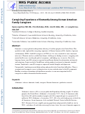 Cover page: Caregiving Experience of Dementia among Korean American Family Caregivers