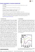 Cover page: Surface degradation of uranium tetrafluoride