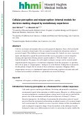 Cover page: Cellular perception and misperception: Internal models for decision‐making shaped by evolutionary experience