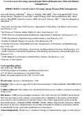 Cover page: Cervical Cancer Screening Among Female Medicaid Beneficiaries With and Without Schizophrenia