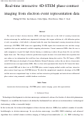 Cover page: Real-Time Interactive 4D-STEM Phase-Contrast Imaging From Electron Event Representation Data: Less computation with the right representation