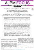 Cover page: Lung Cancer Screening Among U.S. Military Veterans by Health Status and Race and Ethnicity, 2017-2020: A Cross-Sectional Population-Based Study.