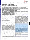 Cover page: Structural mechanism of serum amyloid A-mediated inflammatory amyloidosis