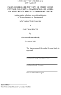Cover page: Fault-Controlled Patterns of Uplift in the Central California Coast Range and Laser-Ablation Depth-Profile Analysis of Zircon