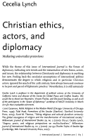 Cover page: Christian Ethics, Actors, and Diplomacy