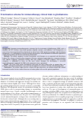 Cover page: Prioritization schema for immunotherapy clinical trials in glioblastoma