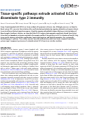 Cover page: Tissue-specific pathways extrude activated ILC2s to disseminate type 2 immunity