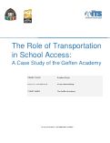 Cover page: The Role of Transportation in School Access: A Case Study of the Geffen Academy
