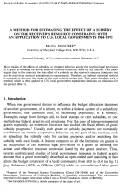 Cover page: A Method  for Estimating the Effect of a Subsidy