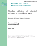 Cover page: Modeling diffusion of electrical appliances in the residential sector
