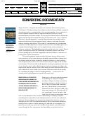 Cover page of "Reinventing Documentary" a review of The Migrant Image by TJ Demos in Public books