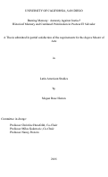 Cover page: Burning Memory : Amnesty Against Justice? Historical Memory and Continued Polarization in Postwar El Salvador