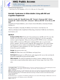 Cover page: Geriatric Syndromes in Older Adults Living with HIV and Cognitive Impairment