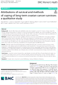 Cover page: Attributions of survival and methods of coping of long-term ovarian cancer survivors: a qualitative study