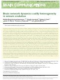 Cover page: Brain network dynamics codify heterogeneity in seizure evolution